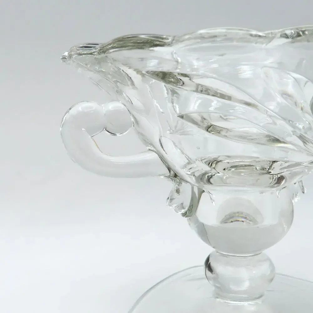Vintage Indiana Glass Willow Clear Taper Candleholder Single Light Candlestick